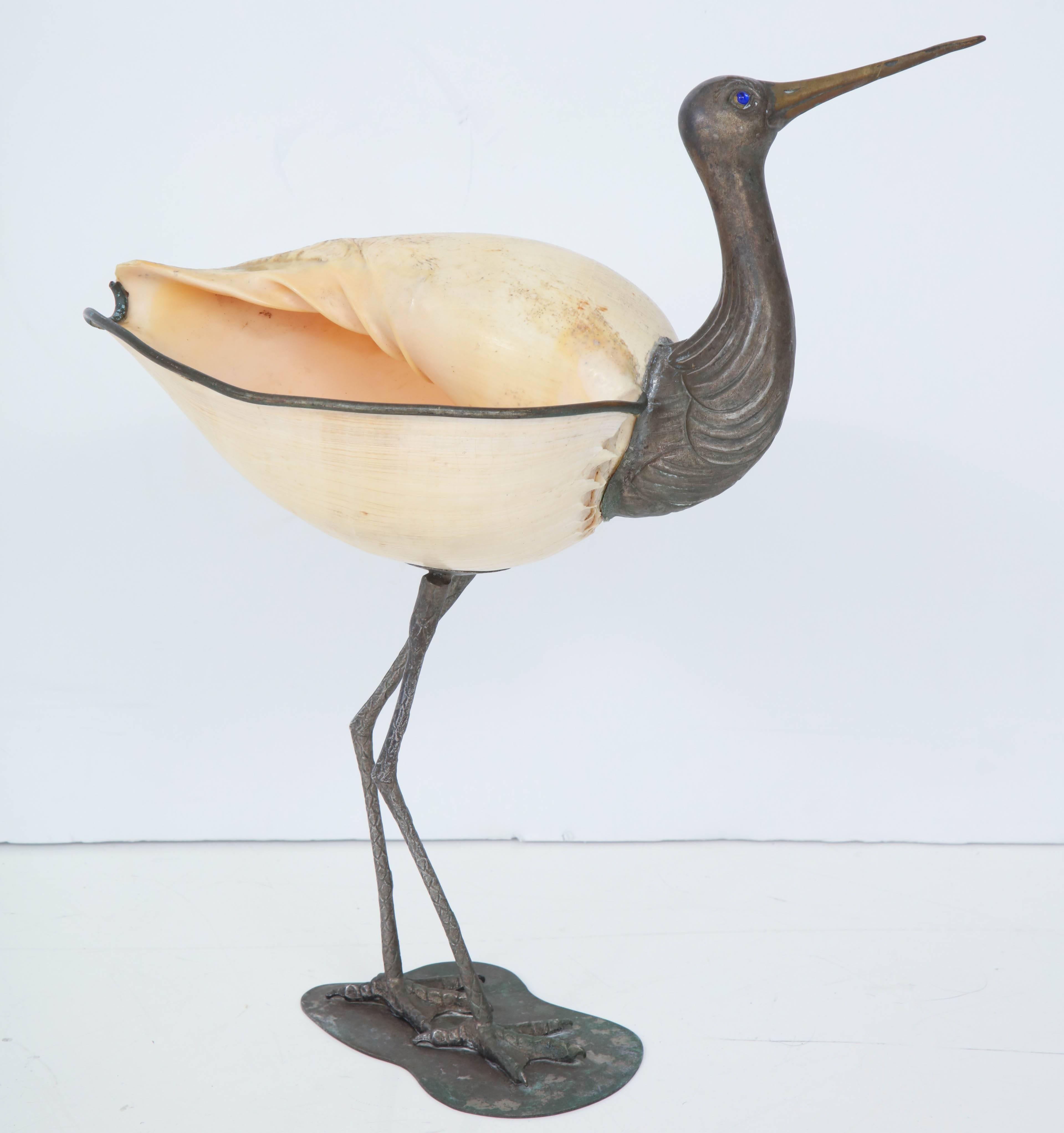 Italian Binazzi Seashell Bird For Sale