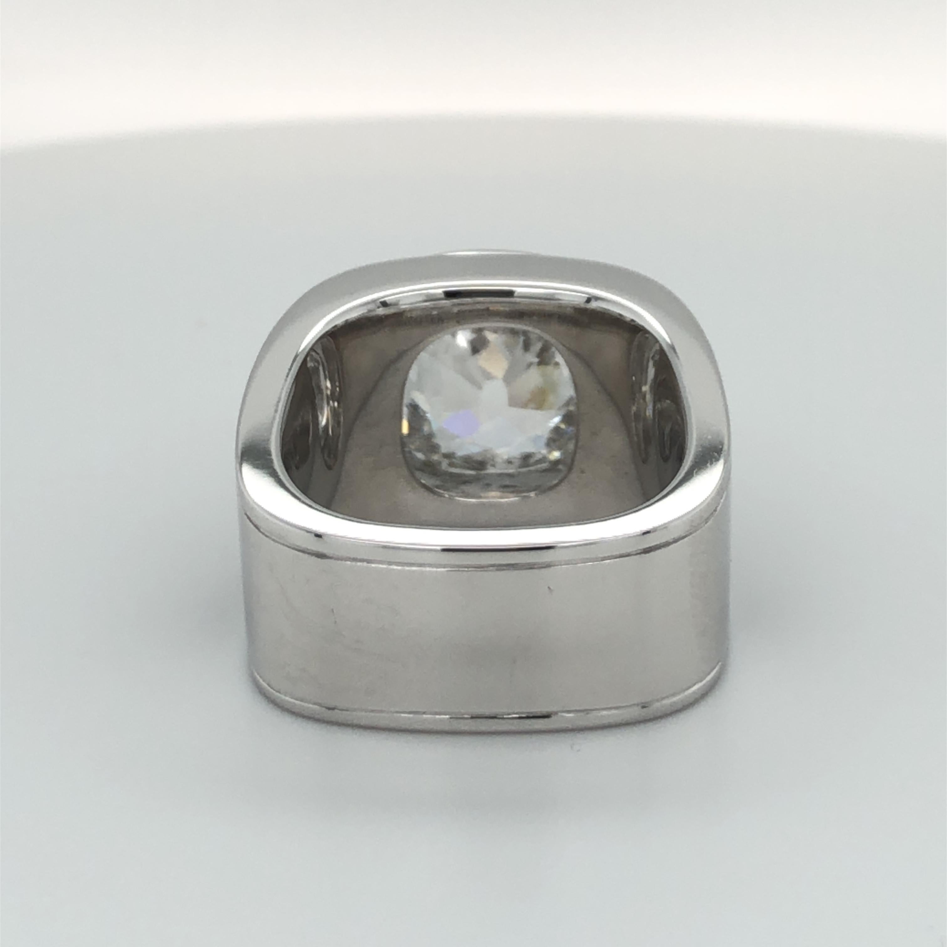 Binder Moerisch 3.41 Carat Diamond Ring in 18 Karat White Gold and Carbon In Excellent Condition In Lucerne, CH