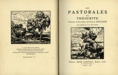 LES PASTORALES. Binding by René Kieffer with Original Wood Block.