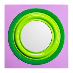 Bindoo Leela Square Wall Mirror in Aluminum & Glass Mirror by altreforme