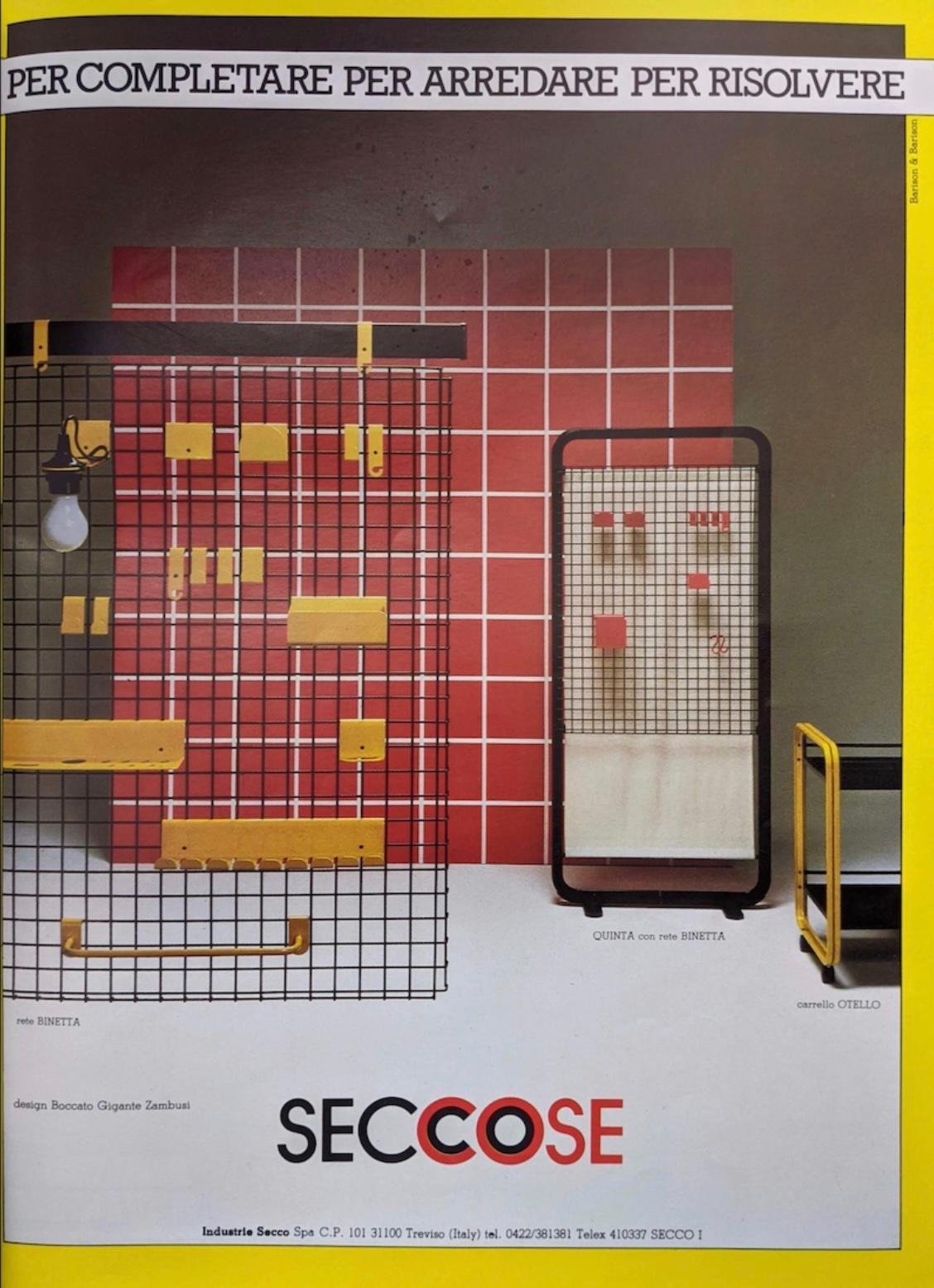 Postmoderne Organisateur d'étagères murales Binetta par Boccato, Gigante & Zambusi, Seccose, Italie, 1980 en vente