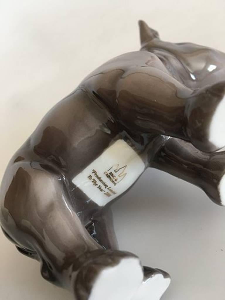 Art Nouveau Bing & Grøndahl 2006 Mother's Day Figurine of Black Rhino Calf For Sale