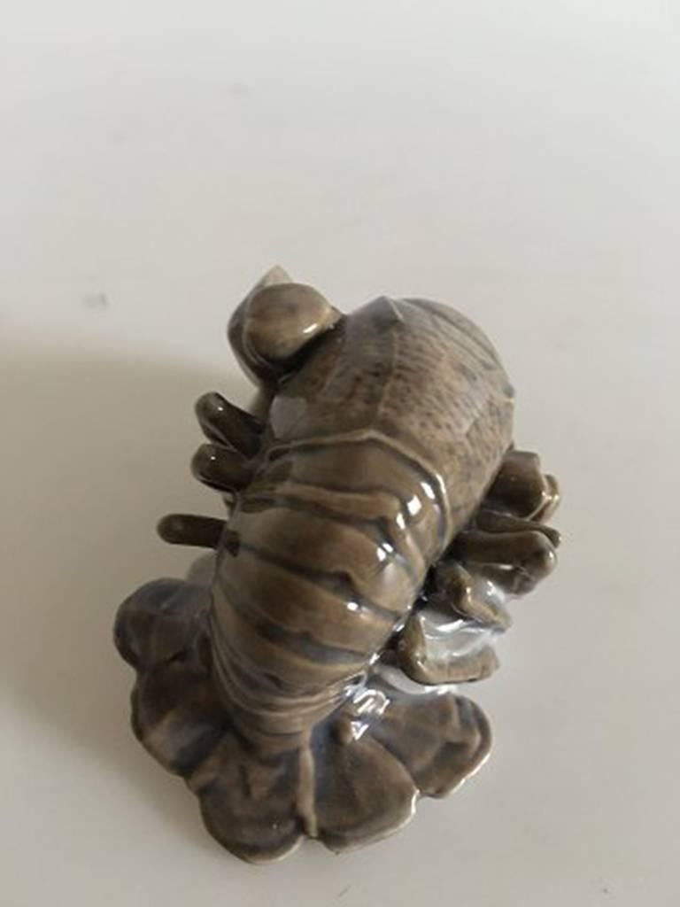 20th Century Bing & Grondahl Art Nouveau Figurine Crayfish/Lobster with Clam #1862 For Sale