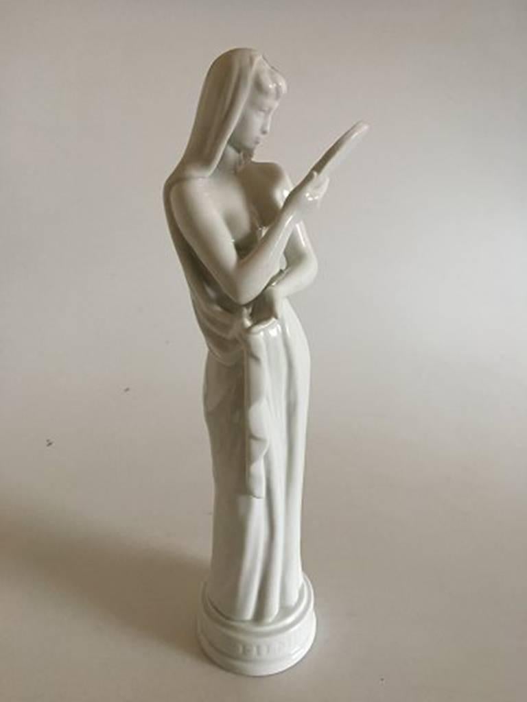 Bing & Grondahl Bodil statuette, The Danish Film Prize (Filmprisen). This one was originally handed out to a French Film Artist. Measures: 37.5 cm H (14 49/64 inches). In perfect condition.