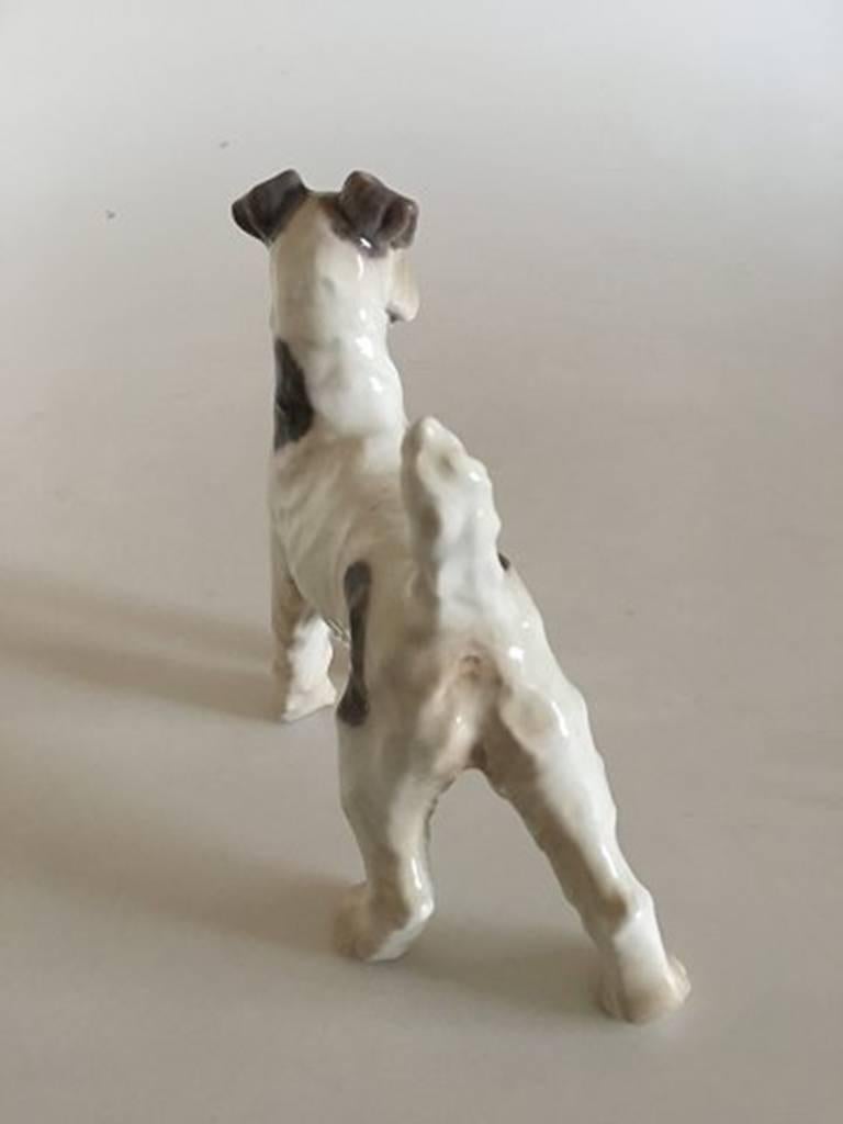 Art Nouveau Bing & Grondahl Figurine Wire Fox Terrier #1998