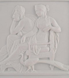 Bing and Grøndahl after Thorvaldsen, Antique Biscuit Wall Plaque, 1870s / 80s