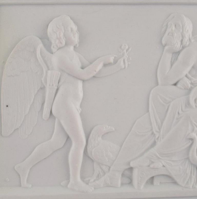 Neoclassical Bing and Grøndahl after Thorvaldsen, Antique Biscuit Wall Plaque, 1870s / 80s For Sale