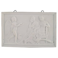 Bing and Grøndahl After Thorvaldsen, Antique Biscuit Wall Plaque, 1870s / 80s
