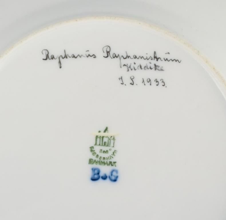 Bing and Grøndahl, Four Porcelain Plates in Flora Danica Style 2
