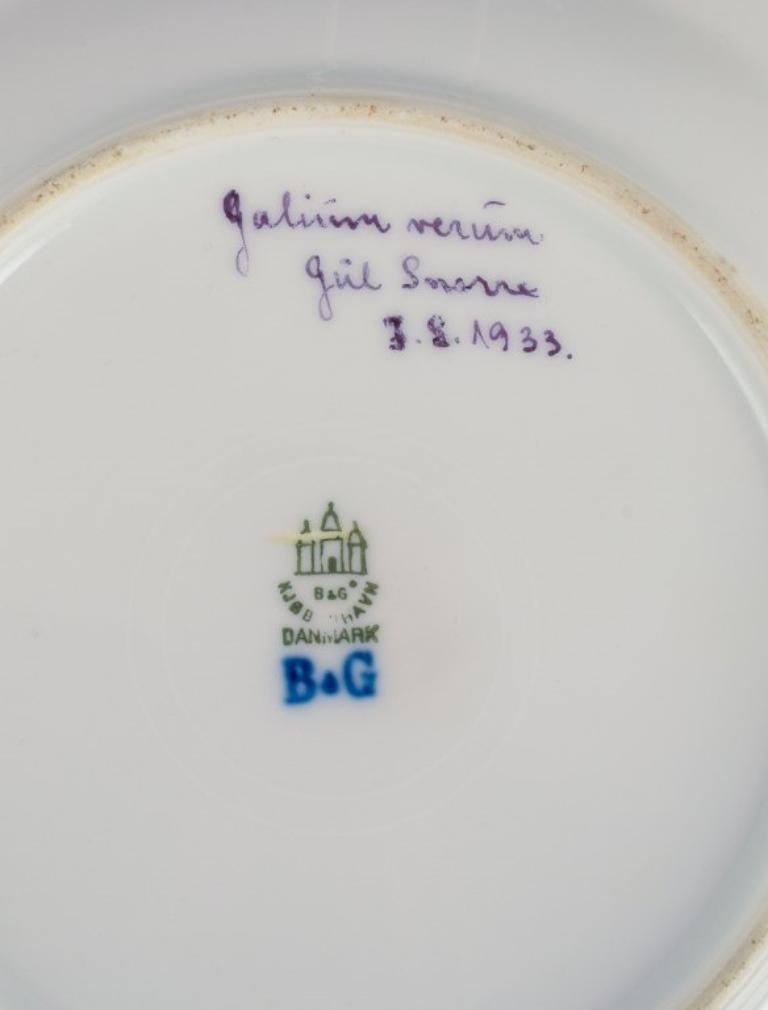 Bing and Grøndahl, Three Deep Porcelain Plates in Flora Danica Style 1