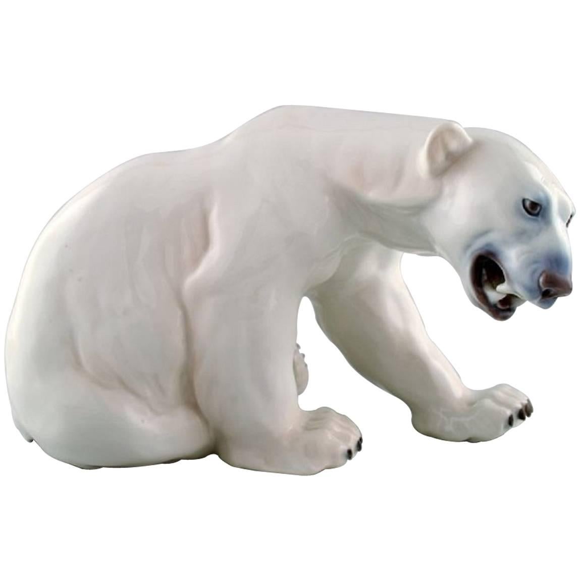 Bing and Grondahl/ B&G, Knud Kyhn, Polar Bear in Porcelain, No. 1857