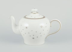Bing and Grondahl, "Milky Way". Teapot with sugar bowl and creamer