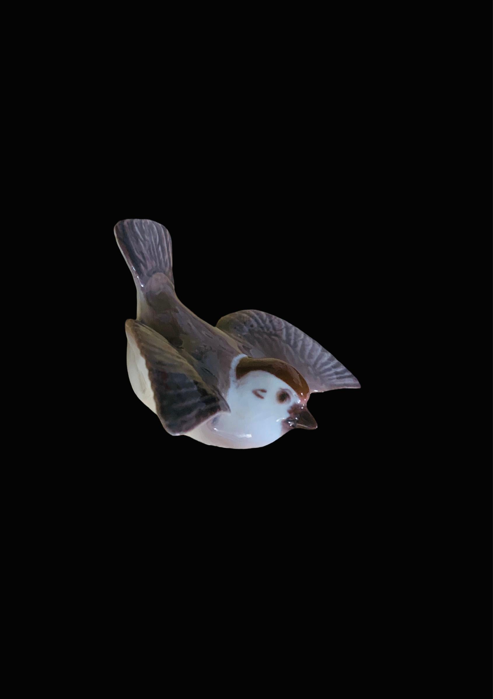 19th Century Bing and Grondahl Porcelain Bird Figurine-Sparrow