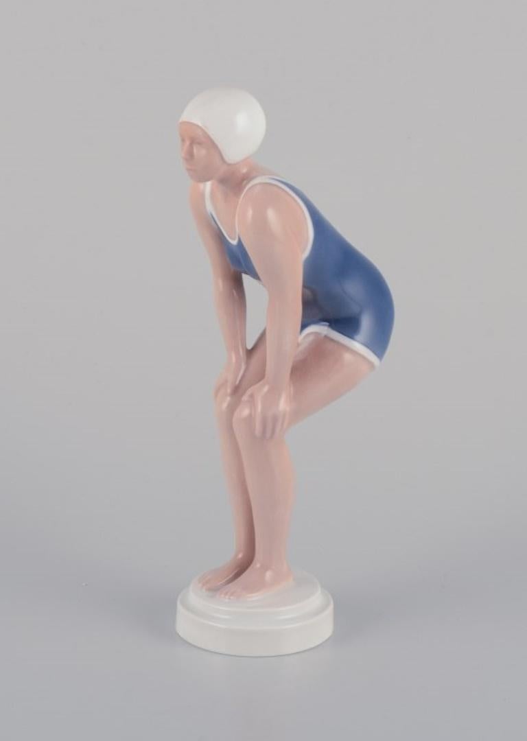 Bing y Grondahl, figurita de porcelana de niña en bañador. Rara figura Art Decó. Danés en venta
