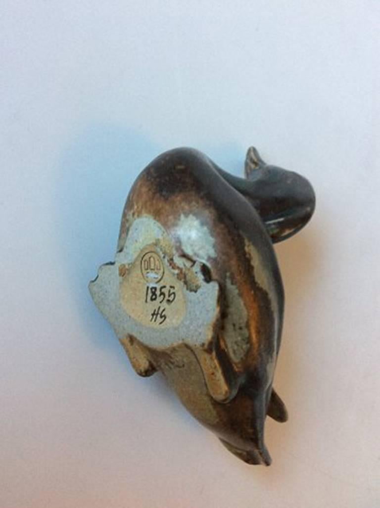 Art Nouveau Bing & Grondahl Stoneware Figurine of a Duck No. 7013 For Sale