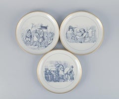 Bing & Grøndahl, a set of eleven porcelain plates with H. C. Andersen motifs.
