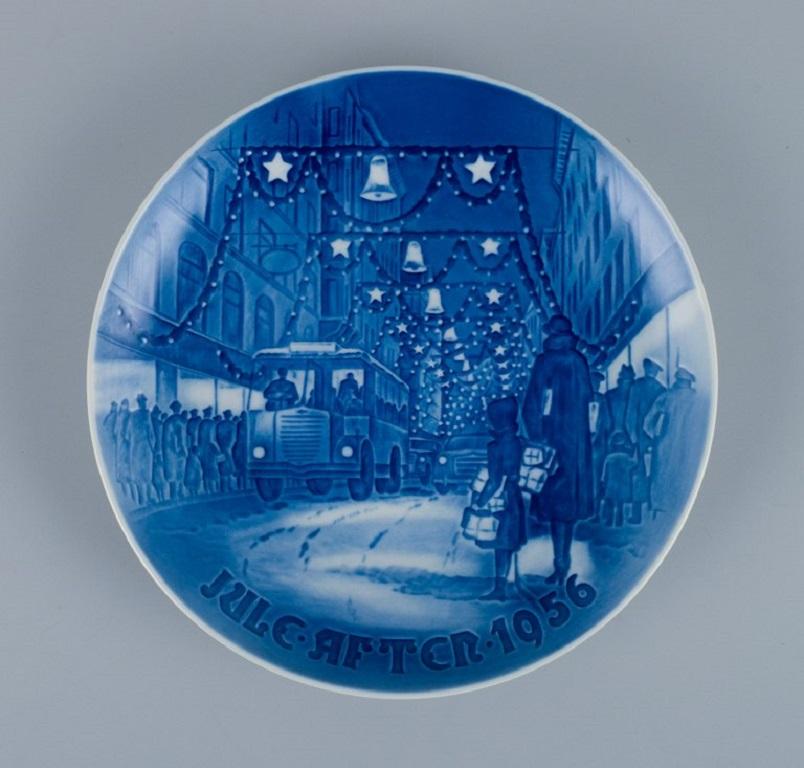 Mid-20th Century Bing & Grøndahl, a Set of Five Christmas Plates 1951, 1953, 1954, 1955, 1956 For Sale