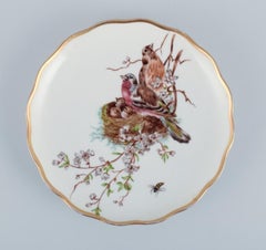Bing & Grøndahl and others. Three hand-painted dishes in porcelain.
