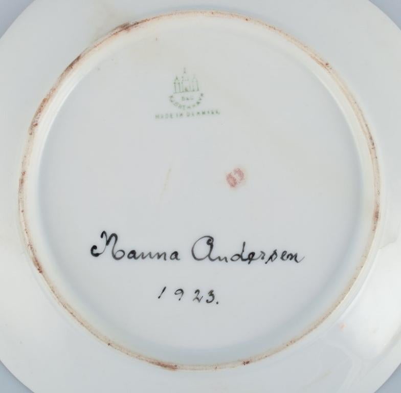 Danish Bing & Grøndahl and others. Three hand-painted dishes in porcelain. For Sale