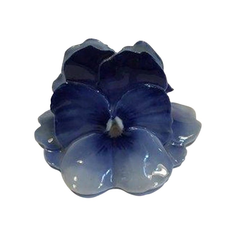 Bing 
Grøndahl Art Nouveau Porcelain Place Card Holder Pansy For Sale