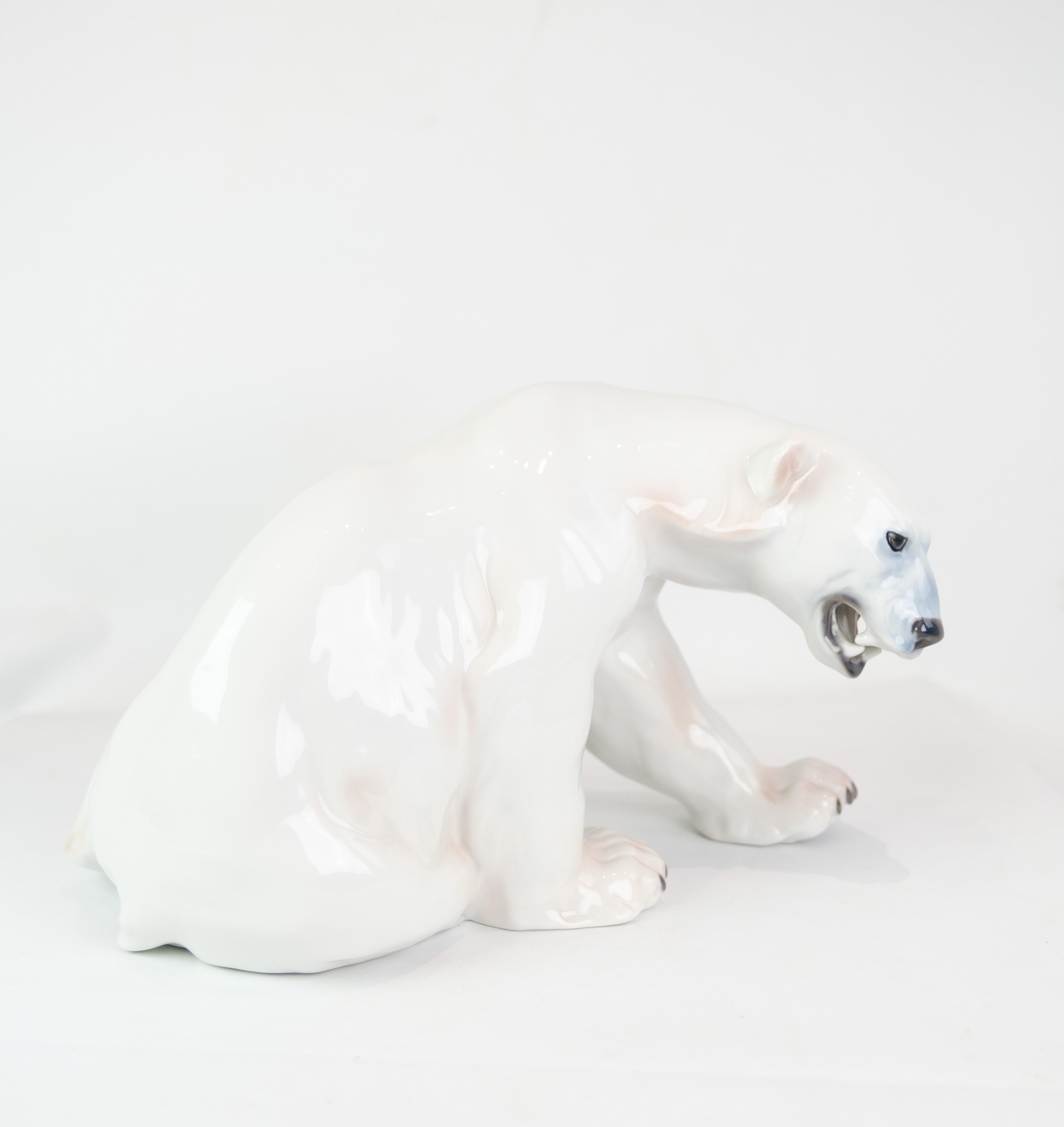Porcelain Bing & Grøndahl (B&G) The Polar Bear with number 1857
