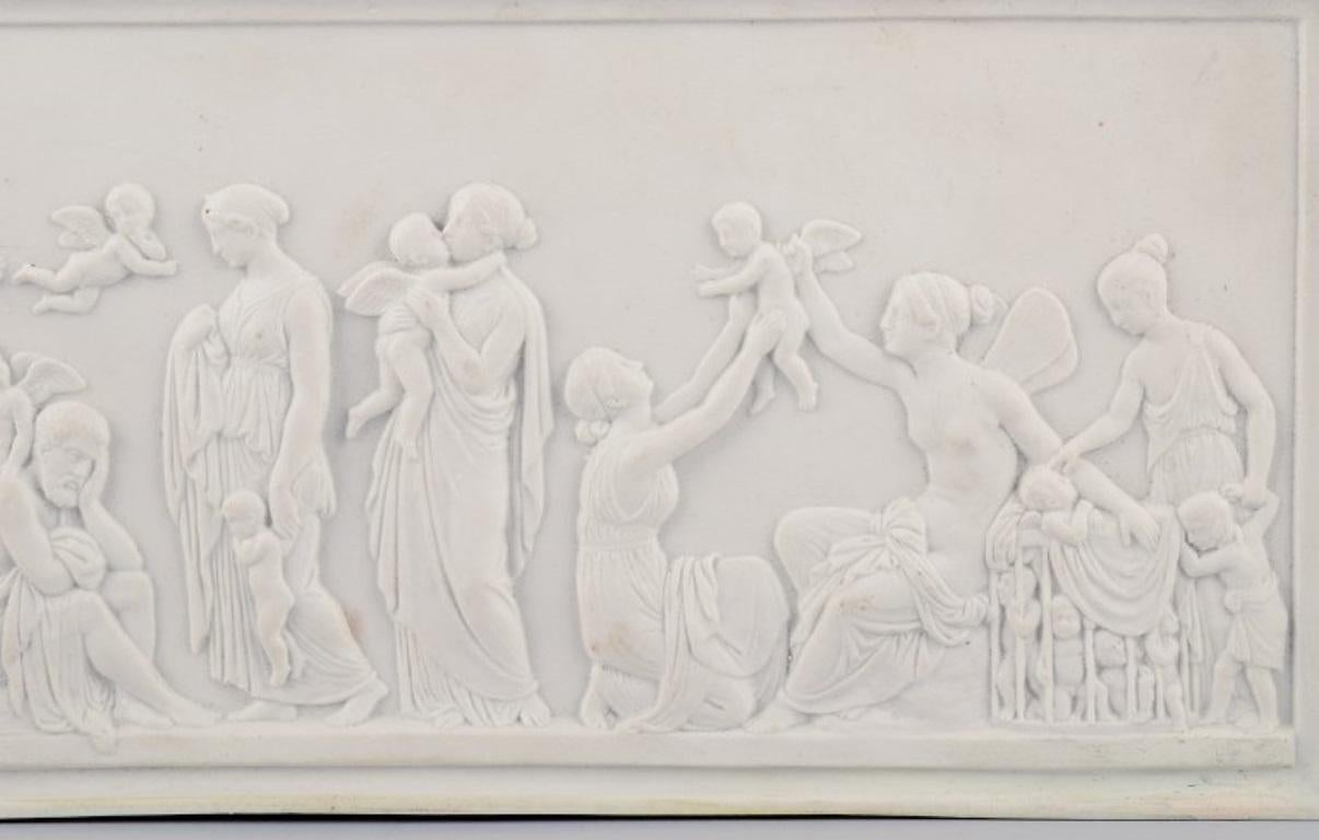 Neoclassical Revival Bing & Grøndahl, biscuit relief after Thorvaldsen. Approx. 1870s. For Sale