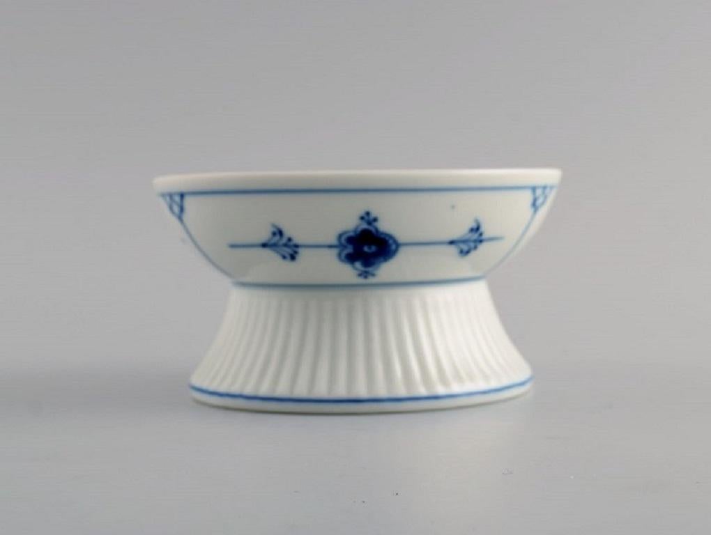 Danish Bing & Grøndahl Blue Fluted Candle Holder in Hand-Painted Porcelain. 1970s