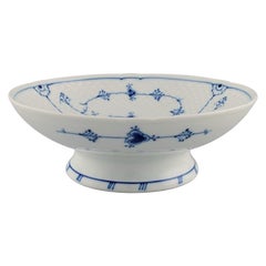 Bing & Grøndahl Blue Fluted Compote, Model Number 428, Mid 20th Century