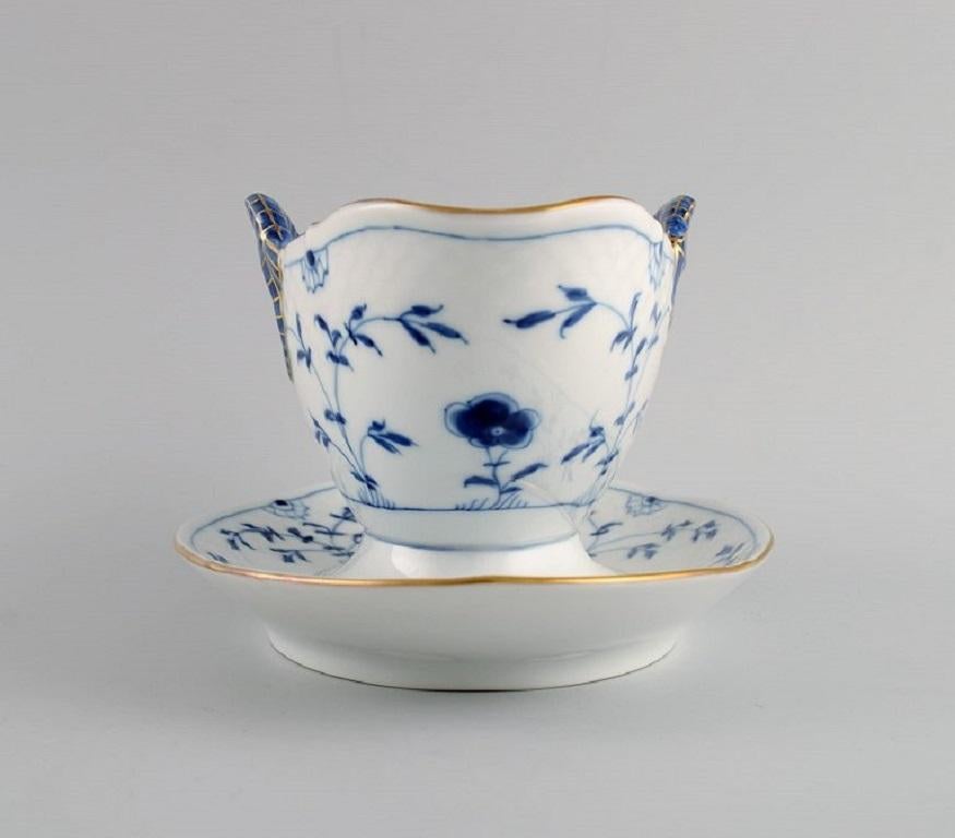 Danish Bing & Grøndahl Butterfly Sauce Jug and Bowl in Hand-Painted Porcelain For Sale