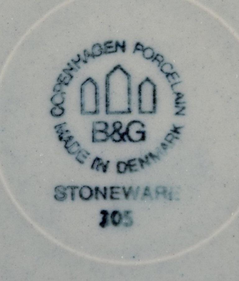 Grès Bing & Grøndahl Colombie. Quatre paires de tasses à café en grès. en vente
