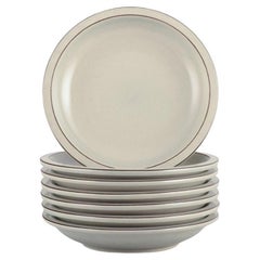 Bing & Grøndahl ”Colombia”. Set of seven deep plates in stoneware.