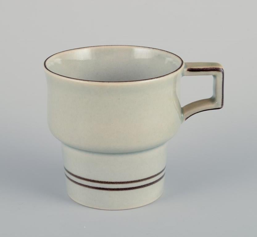 Bing & Grøndahl Kolumbien. Sechs Paar Kaffeebecher aus Steingut. (Skandinavische Moderne) im Angebot