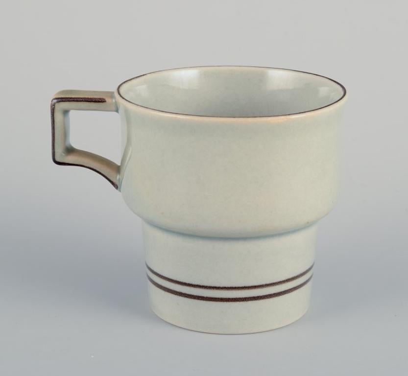 Bing & Grøndahl Kolumbien. Sechs Paar Kaffeebecher aus Steingut. (Dänisch) im Angebot