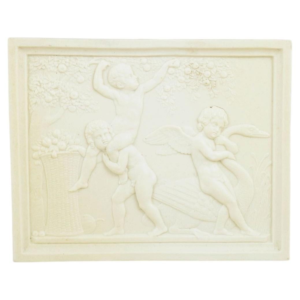 Bing & Grøndahl, Danemark. Relief mural en biscuit, d'après I. A. B., années 1870. en vente