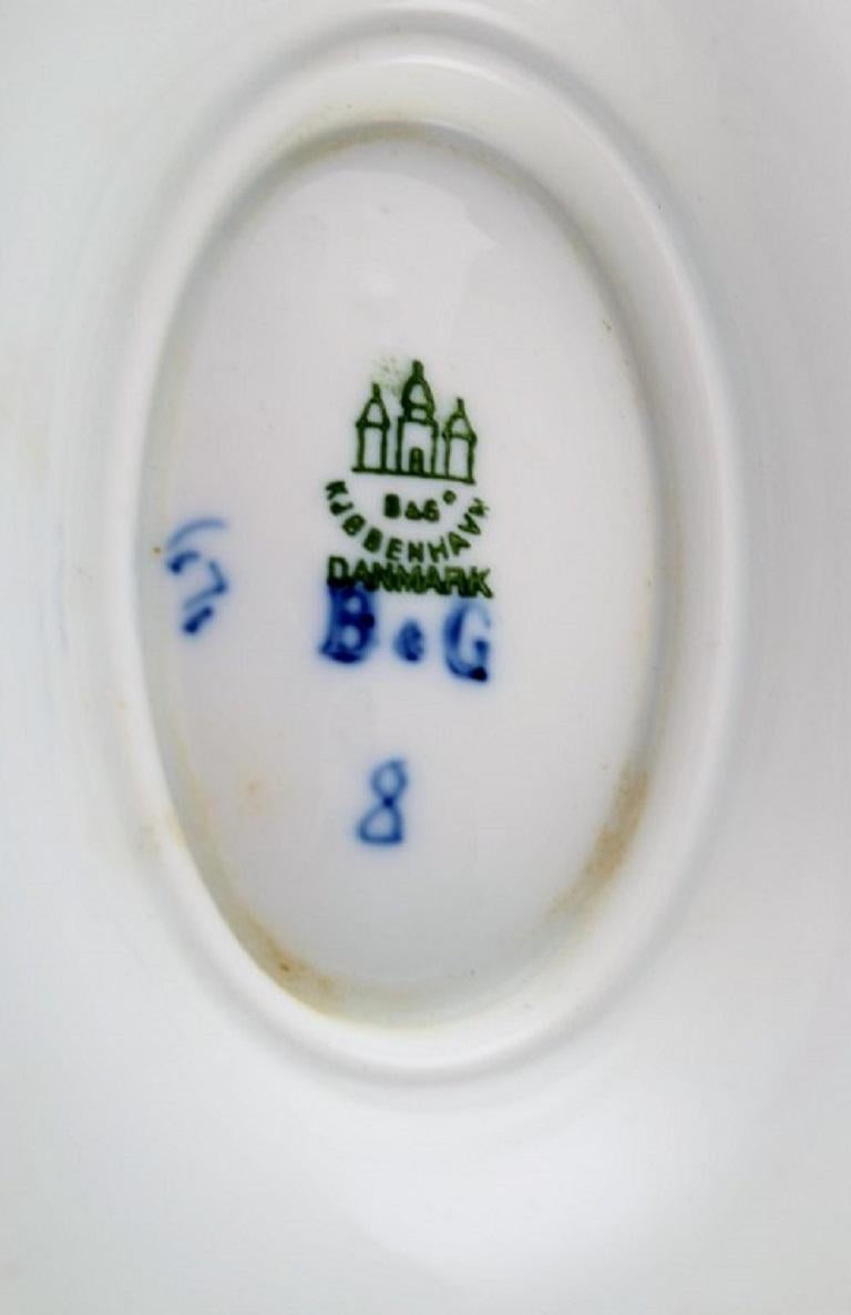 20th Century Bing & Grøndahl Empire Sauce Bowl in Hand-Painted Porcelain For Sale