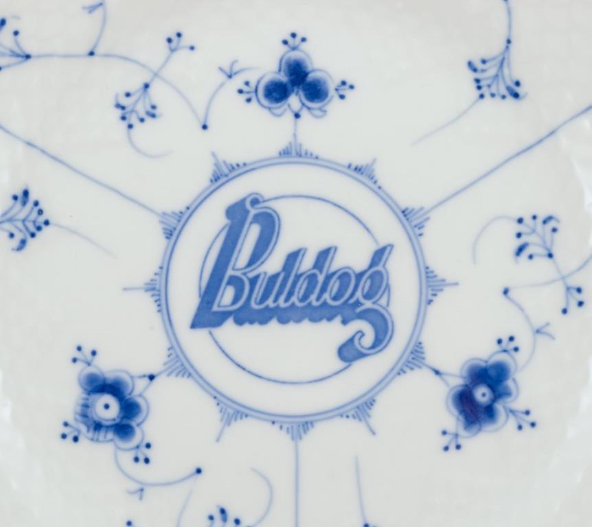 Danish Bing & Grøndahl. Four Blue Fluted dinner plates. Hotel/restaurant porcelain.