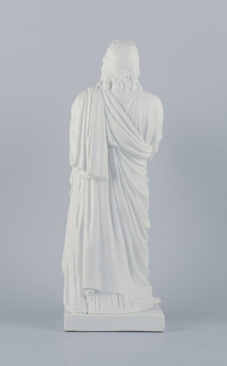 Ceramic Bing & Grøndahl, large and impressive biscuit sculpture depicting Moses. For Sale