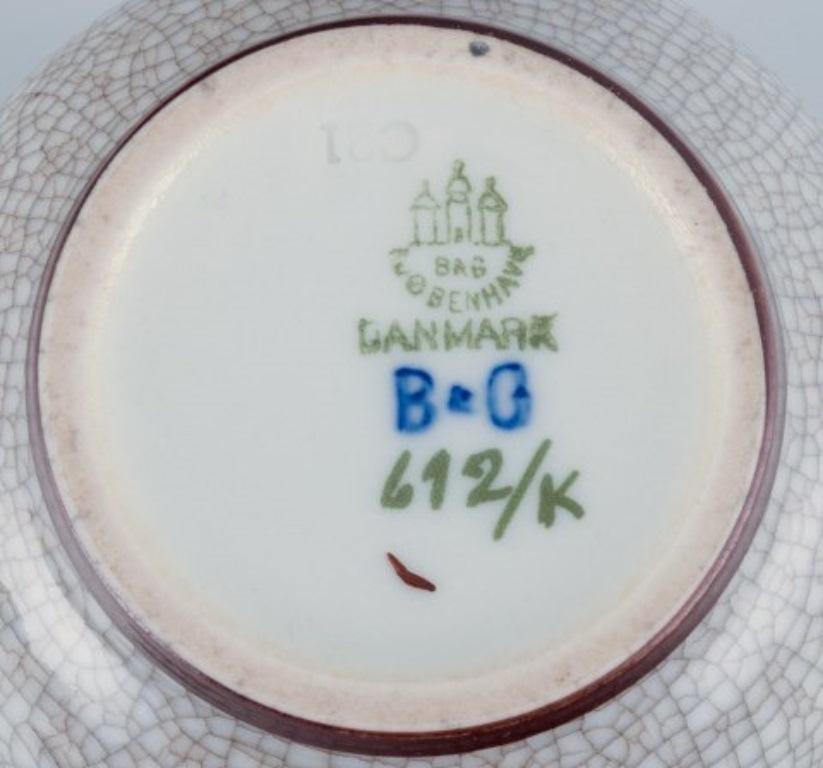Bing & Grøndahl, Marmeladenglas aus Porzellan mit Holzdeckel und Silberlöffel im Angebot 3