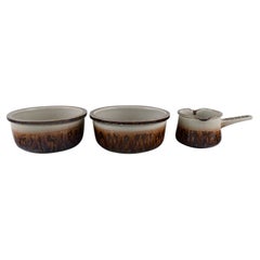 Service de table Bing & Grøndahl Mexico. Saucepan et deux bols en grès