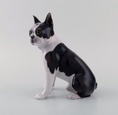 Bing & Grøndahl Porcelain Figure, Boston Terrier, 1970s