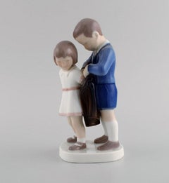 Bing & Grøndahl Porcelain Figure, Siblings, 1970s