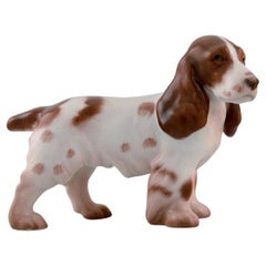 Bing & Grøndahl Porcelain Figurine, Standing Cocker Spaniel, Model Number 2172