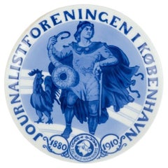 Bing & Grøndahl, rare anniversary plate in porcelain. Dated 1910