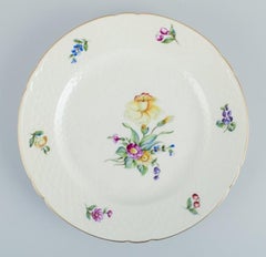 Bing & Grøndahl, Saxon Flower, set of six dinner plates  decorated with flowers