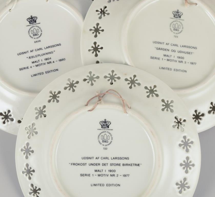 Bing & Grøndahl. Six porcelain plates with motifs from Carl Larssons paintings. For Sale 1