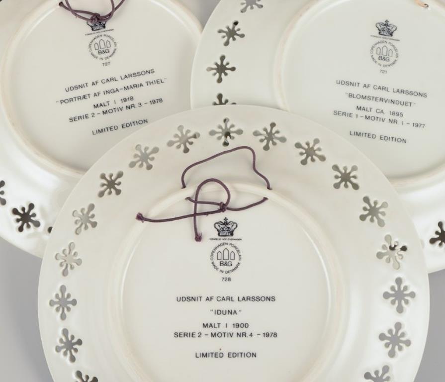 Bing & Grøndahl. Six porcelain plates with motifs from Carl Larssons paintings. For Sale 1