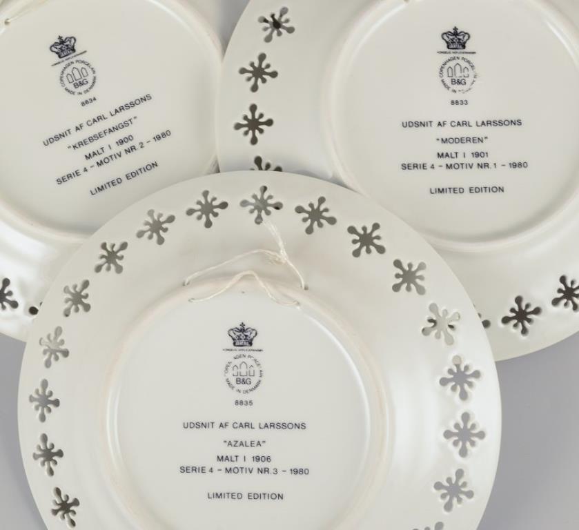 Bing & Grøndahl. Six porcelain plates with motifs from Carl Larssons paintings. For Sale 2