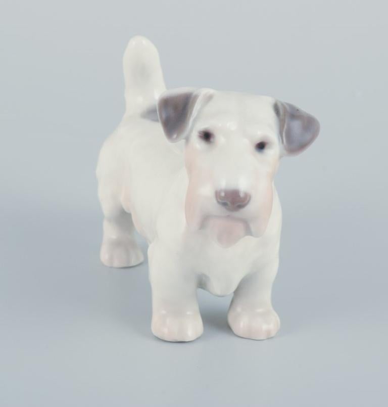 Glazed Bing & Grøndahl, small porcelain figurine of a Sealyham Terrier.  For Sale