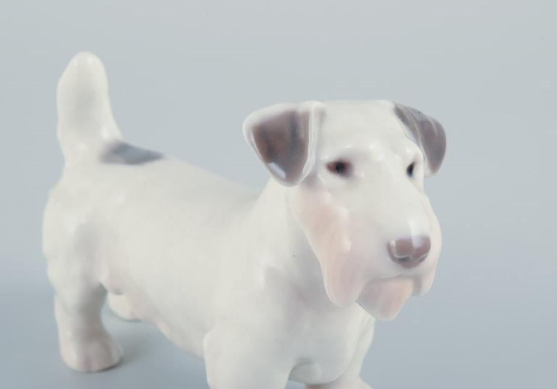 Bing & Grøndahl, small porcelain figurine of a Sealyham Terrier.  In Excellent Condition For Sale In Copenhagen, DK