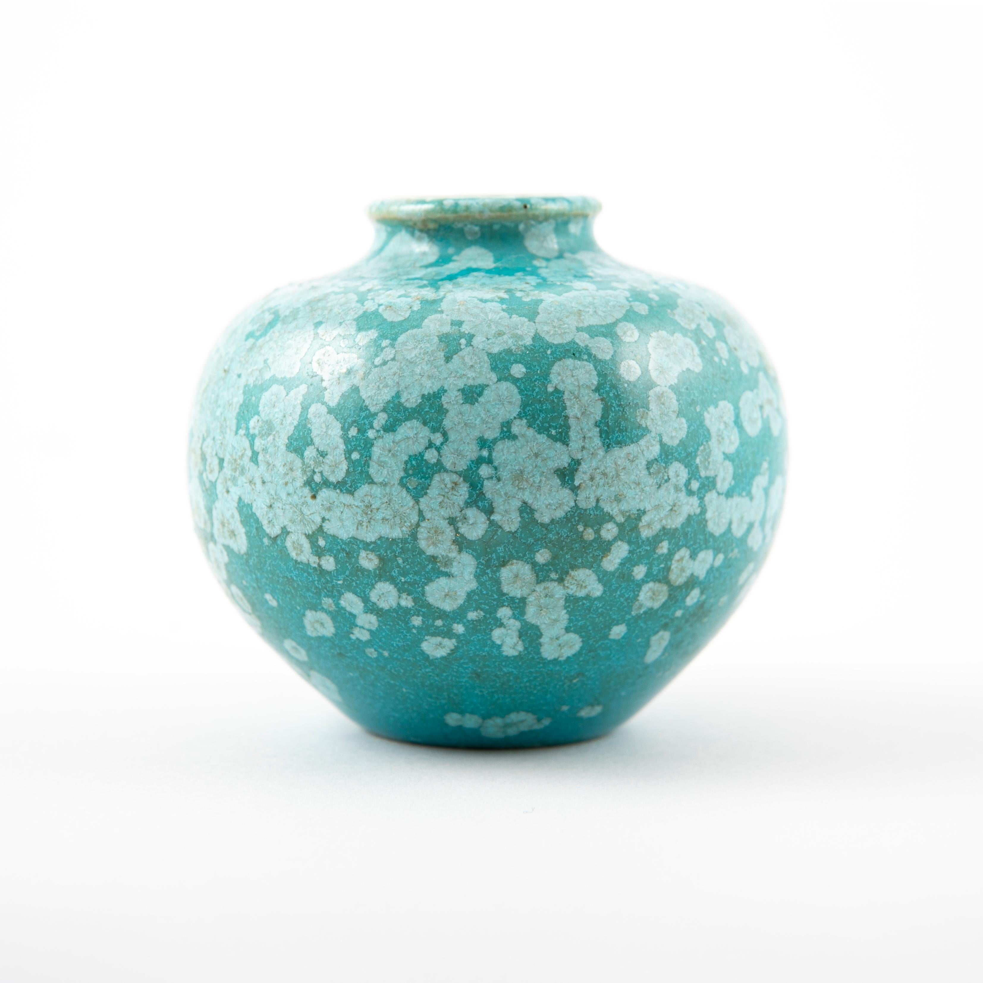 20th Century Bing & Grøndahl Small Vase with Turquoise Glaze